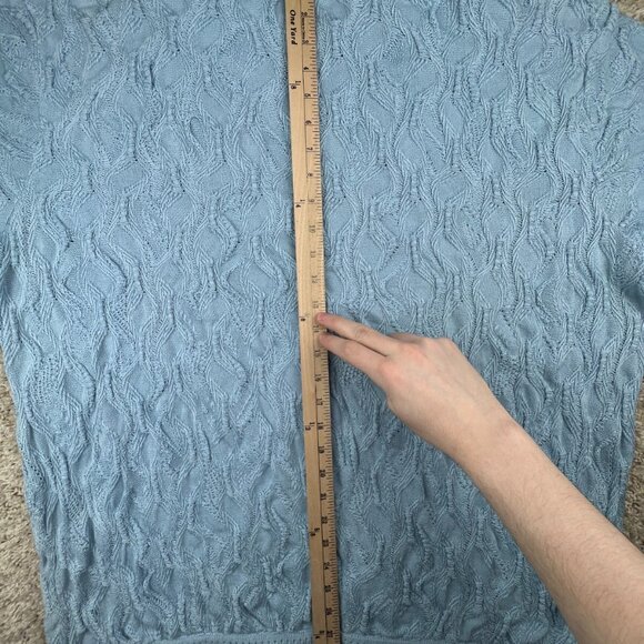 Coogi Australlia Basics Short Sleeve Sweater Blue Knit Women’s Unisex Size 2X - Picture 15 of 16